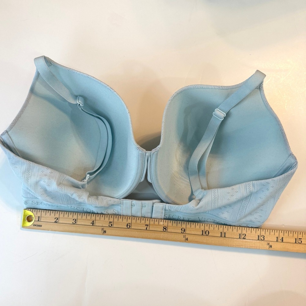 Victoria's Secret Bra Light Blue Pointelle Underwire Coquette Soft Girl 36C - Picture 8 of 10